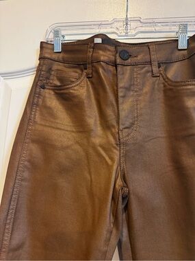 KUT The kloth brown coated denim size 4 straight leg high rise
